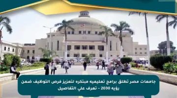 جامعات مصر تطلق برامج تعليمية مبتكرة لتعزيز فرص التوظيف ضمن رؤية 2030 – تعرف على التفاصيل